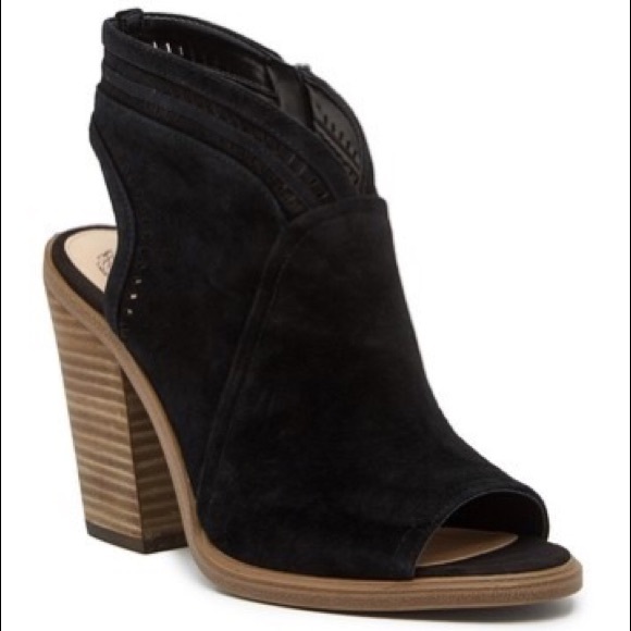 Vince Camuto Shoes - Vince Camuto Koral Heeled Peep Toe Suede Bootie